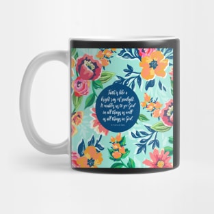 Faith is like a bright ray of sunlight, St. Francis de Sales, Catholic Quote Mug